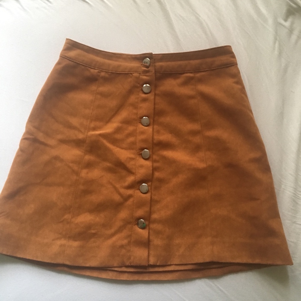 Tan H&M Button-Down Skirt Lightly Worn
